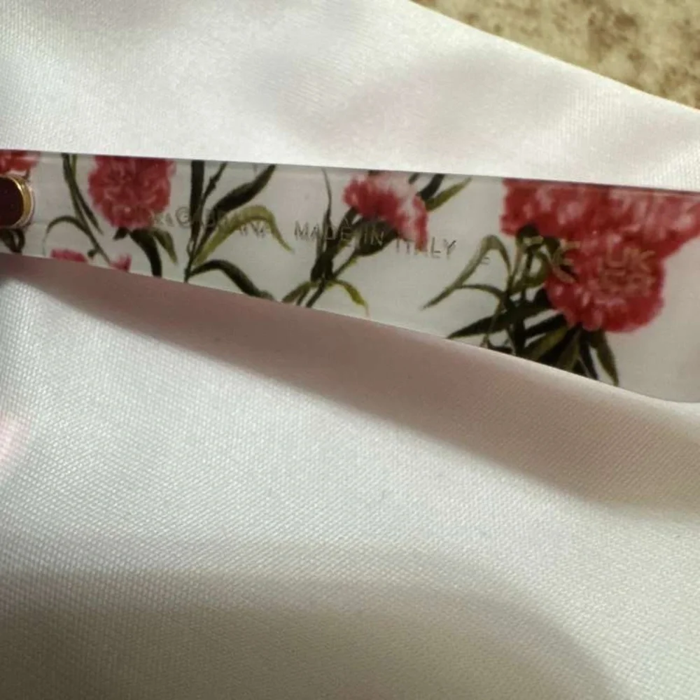 Pink Cat-Eye Sunglasses with Floral Temples